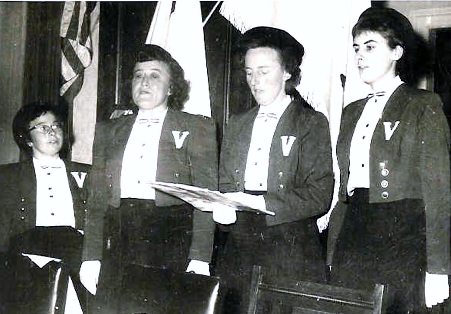 A few of the Australian Rosebud Choir. Miss Roma is second from the left.