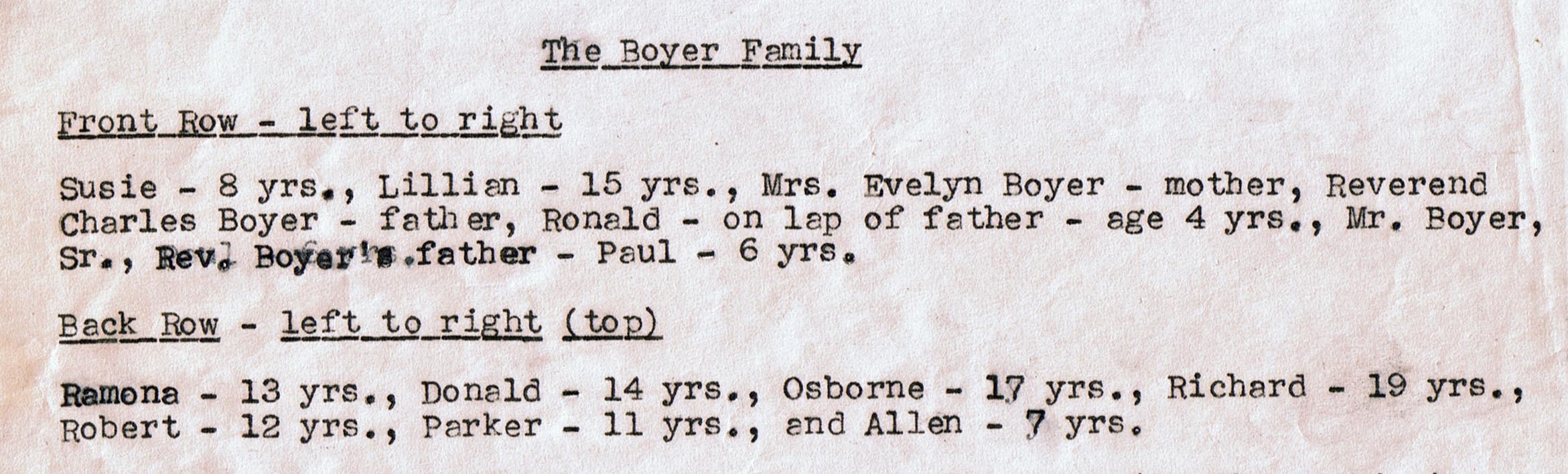 The Boyer family