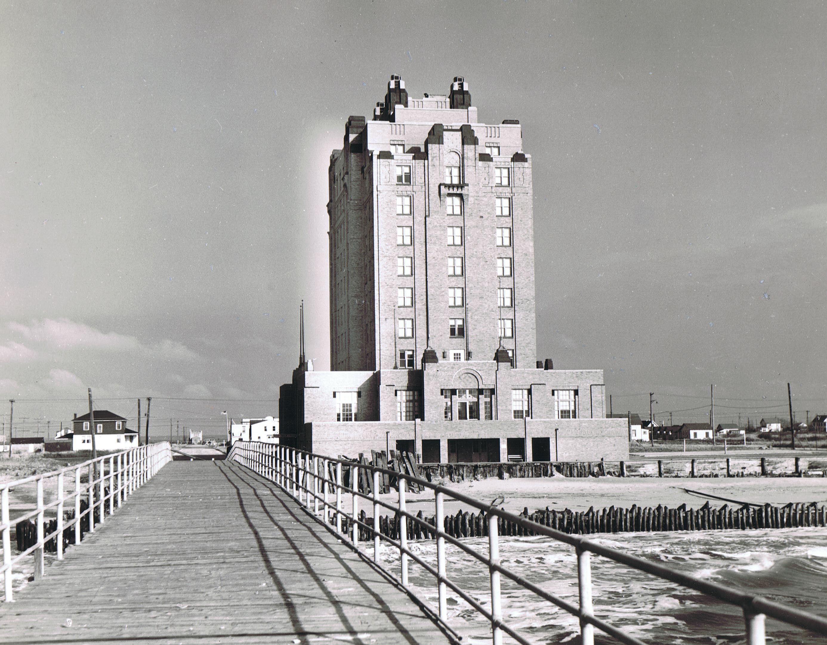 The Brigantine Hotel as seen from the pier