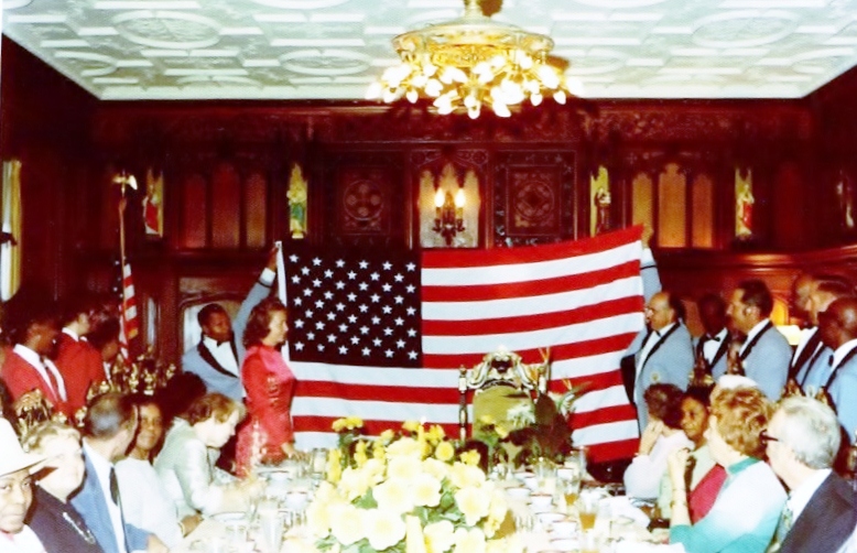 The U. S. Flag That Flew over the White House, 
Washington, D. C. Displayed at The House of the Lord