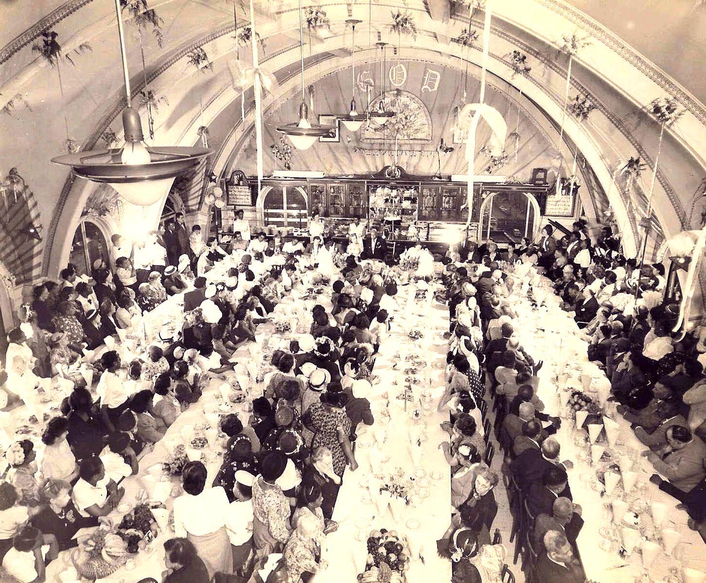 Holy Communion Banquet Service <br /> Divine Lorraine Hotel Dining Room.