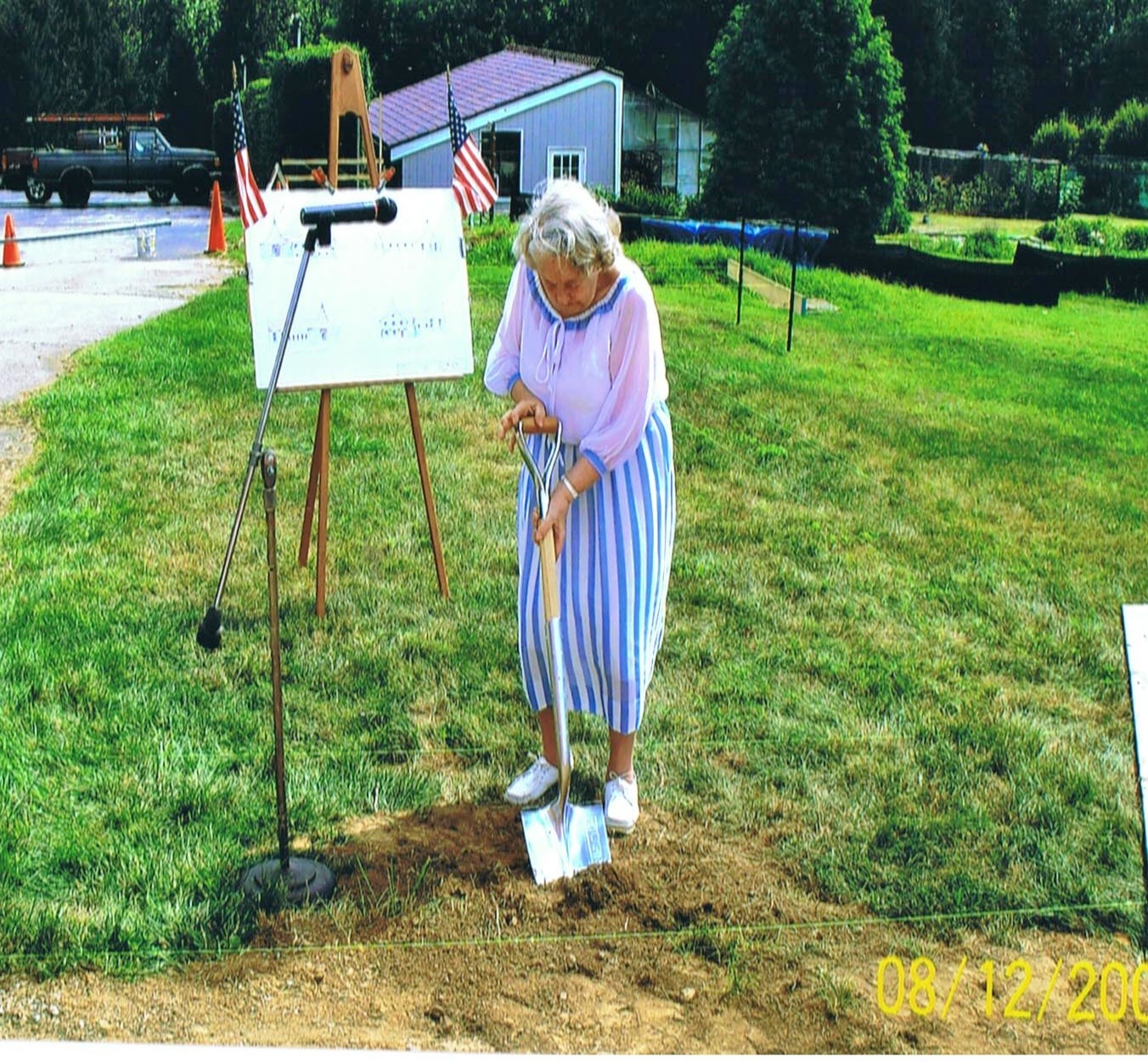 MOTHER DIVINE breaking the ground