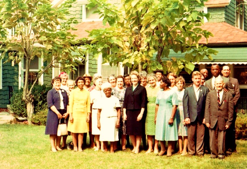 MOTHER DIVINE with a group.at Sayvill's Home of the Soul.