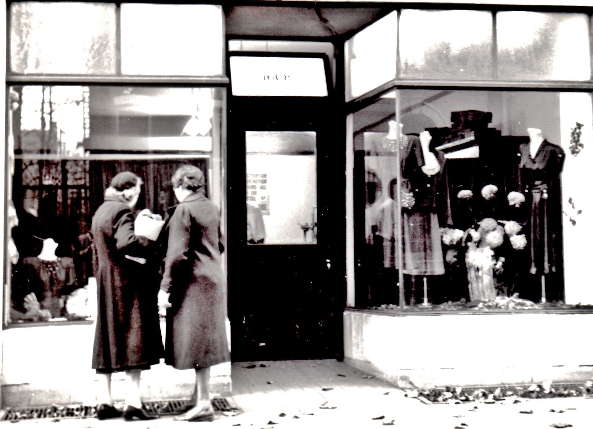 One of the many shops, a sisters Dress Shop, in the building