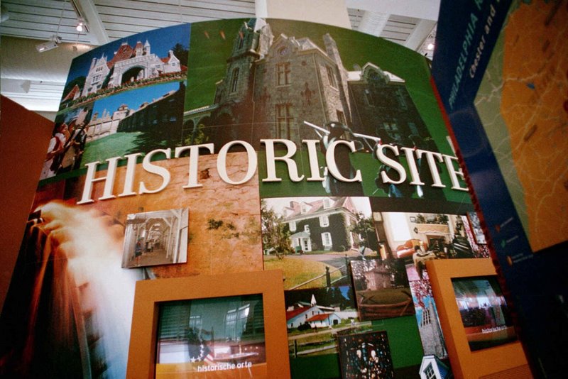 An exhibit in the Piladelphia Visitors Center.