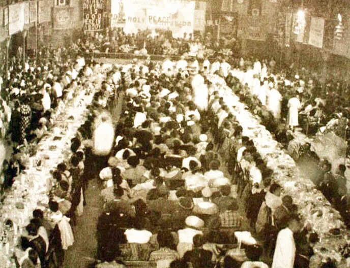 >FATHER DIV9NE Serving Holy Communion at Rockland Palace, N.Y.C., 1937