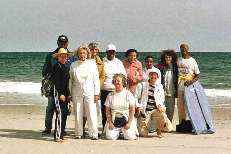 MOTHER DIVINE with a group 
at Fire Island Beach